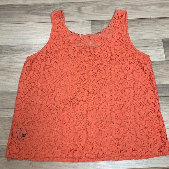 Volcom Orange Salmon Lace Tank Top - Picture 5 of 5